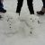 les enfants ont fait des bonhommes de neige