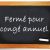 fermeture des commerçants